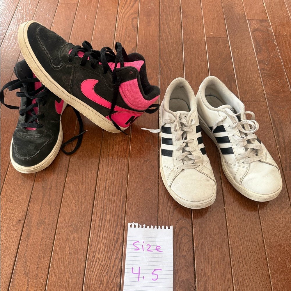 Kids footwear! Nike and Adidas sneaker bundle.